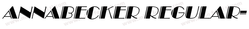AnnaBecker Regular字体转换